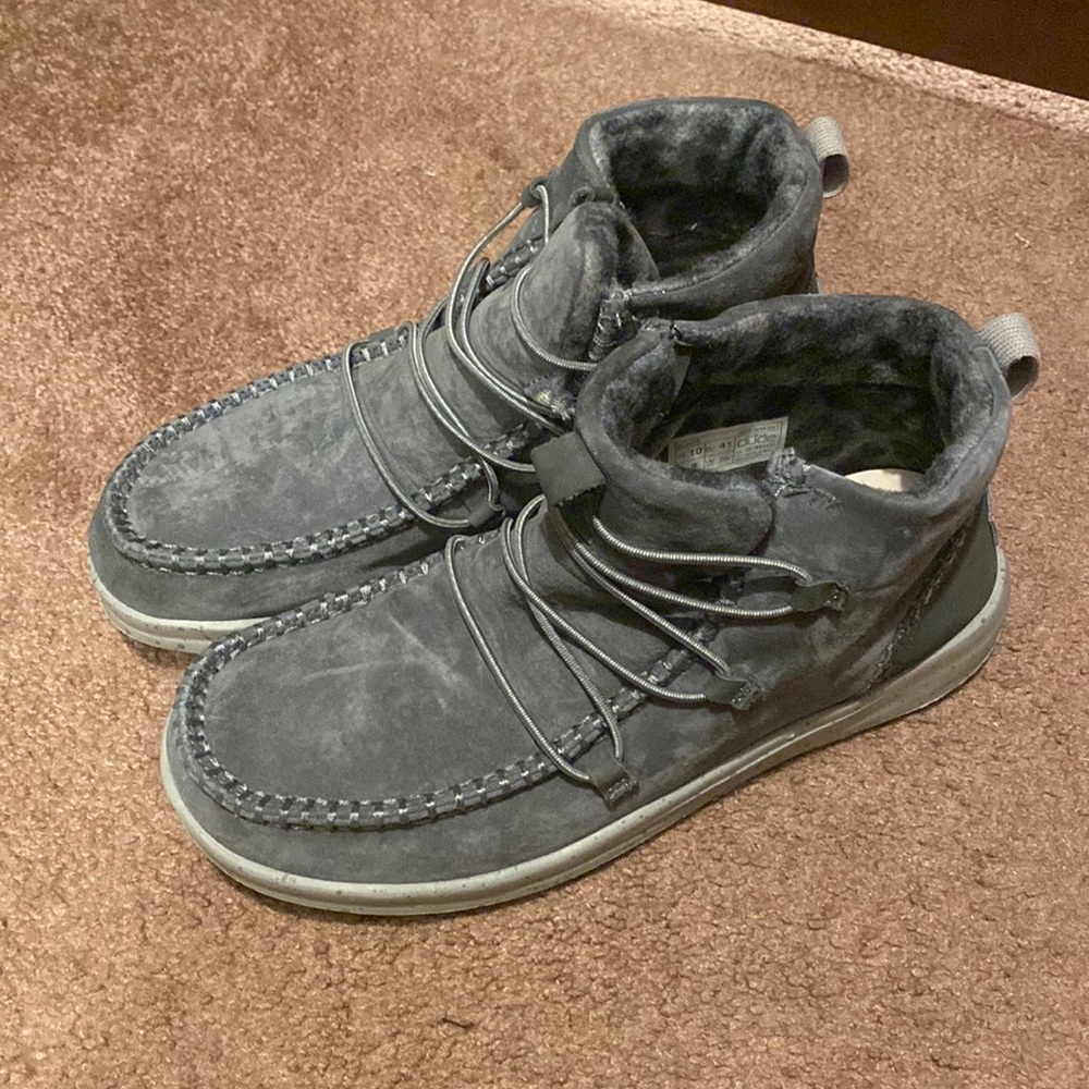 Grey Suede Hey Dude Boot